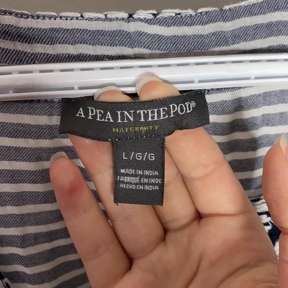 A pea in the pod maternity boho striped blouse size L - Picture 9 of 9